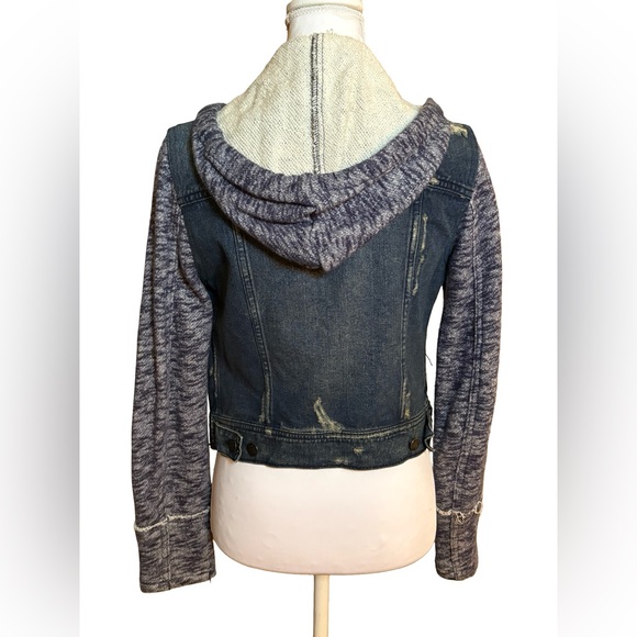 🙋‍♀️Free People Denim and Knit Jean Jacket Size XS - Picture 6 of 8